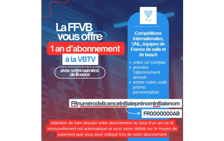 ✨️LA FFVB VOUS OFFRE PENDANT UN AN VOTRE ABONNEMENT @volleyballworld ! ✨️