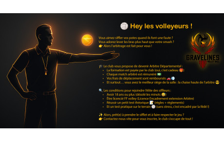 Devenez Arbitre Départemental !!!